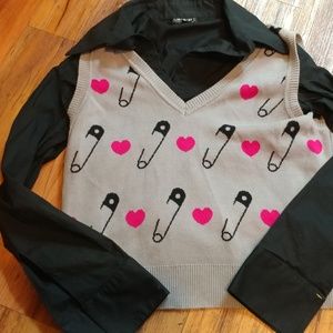 BAD pin-up women's sweater large